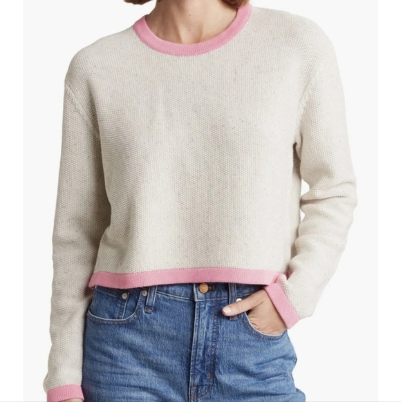 French Connection Sweaters - French Connection Mozart Confetti Waffle Knit Crewneck Sweater S